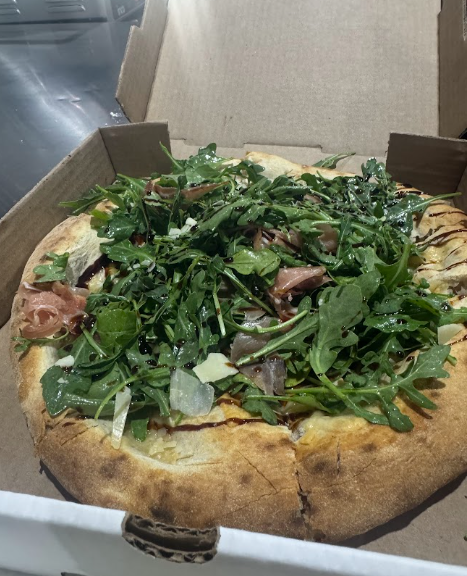 Fresh pizza straight from the oven