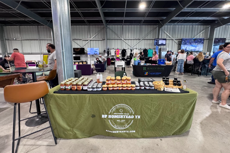 BP Homestead vendor table at the market
